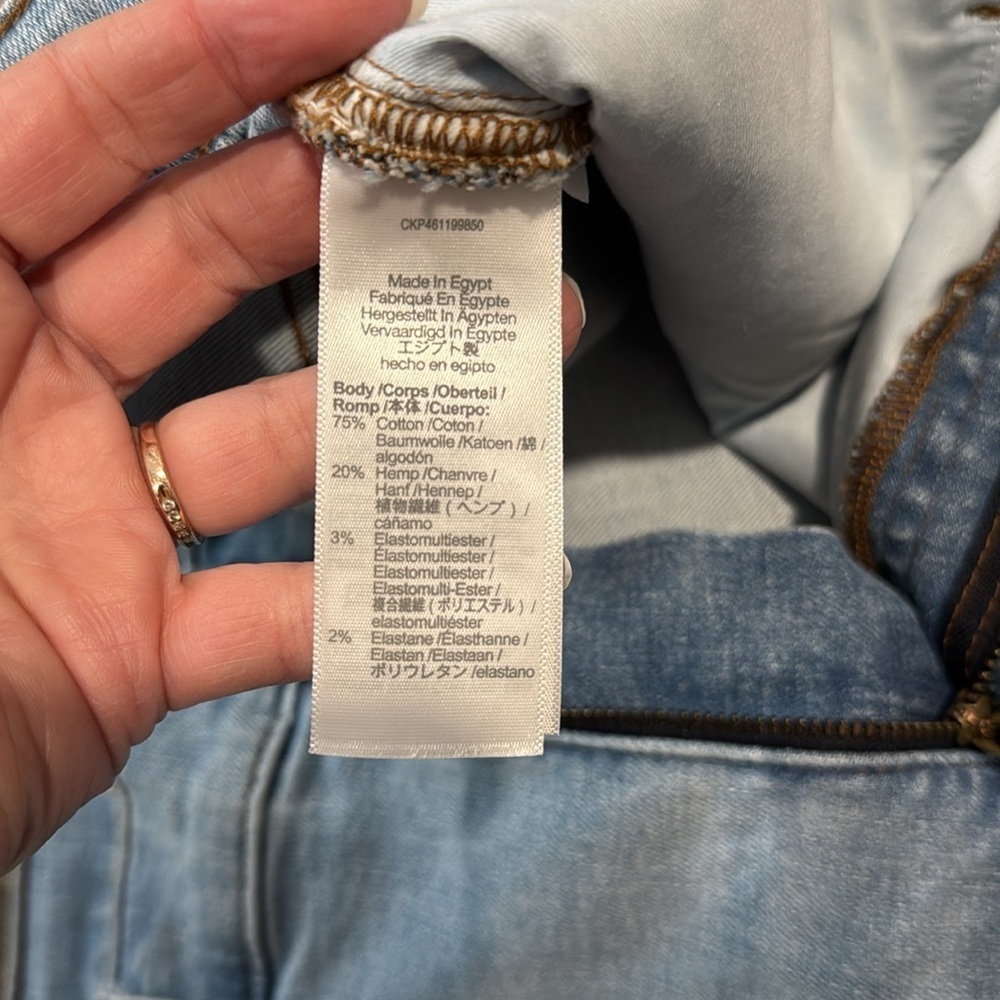 Madewell High Rise Denim Shorts Light Wash Distressed Size 31 - Picture 16 of 16